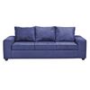 Juego de Living Innovamuebles Kahlo Sofá 3 Cuerpos + Dos Pouf 1 Cuerpo Azul