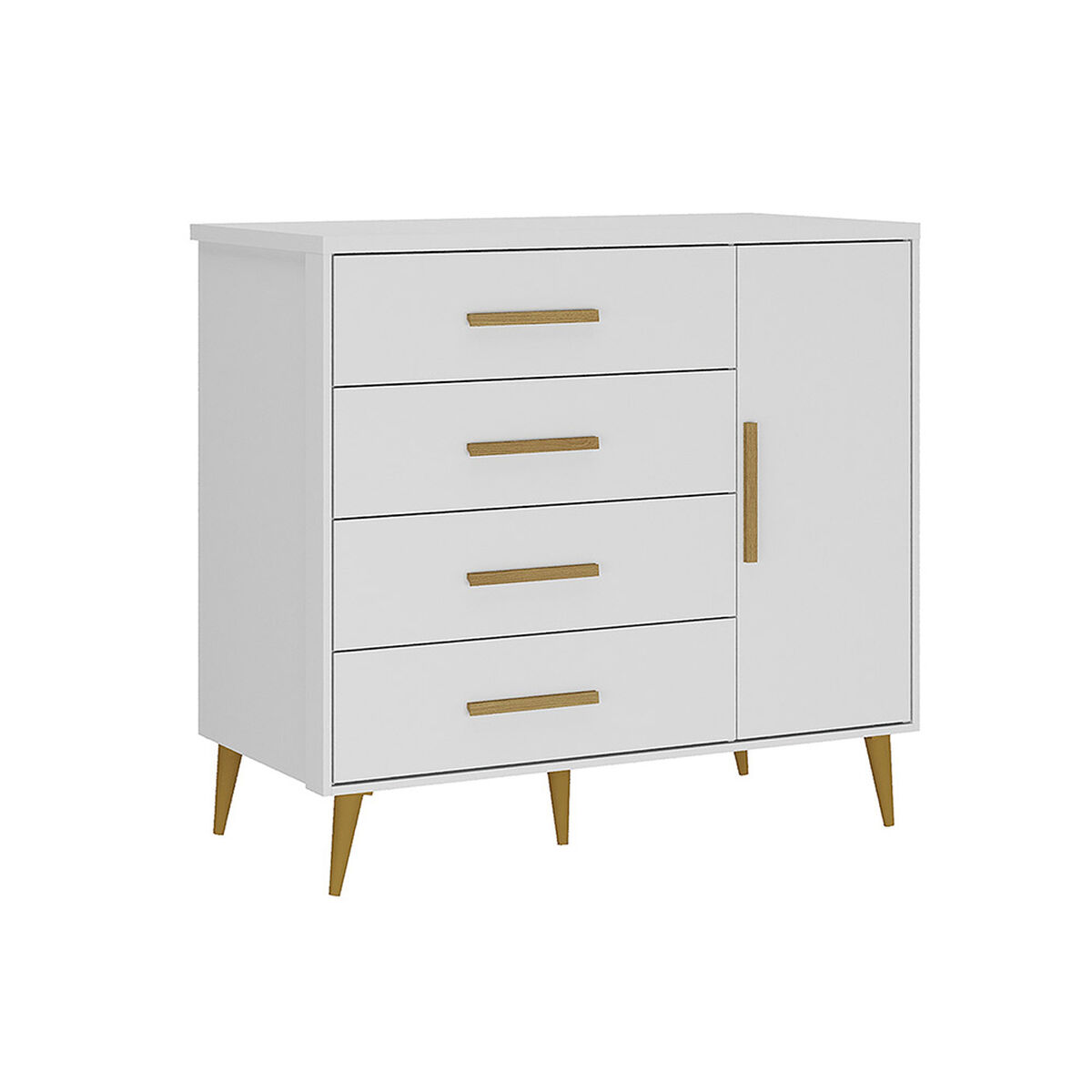 C&oacute;moda Di Poretti Design Kids 4 Cajones 1 Puerta Blanco