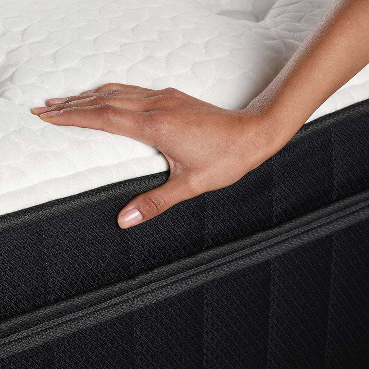 Cama Europea CIC Base Dividida King Grand Premium + Respaldo Milan Negro