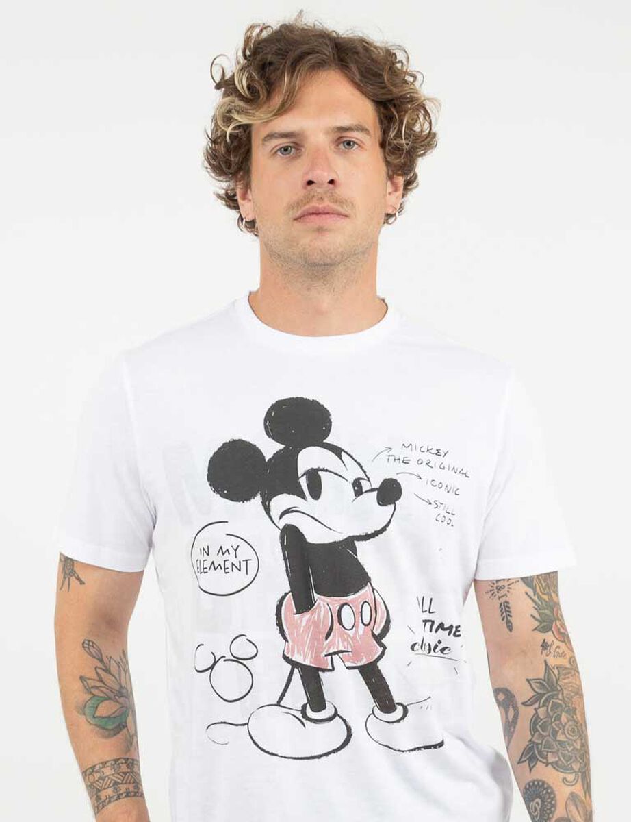 Polera Mickey Mouse Manga Corta Hombre Licencia