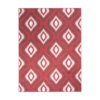 Alfombra Dib Kaleb 50 x 90 cm Rojo