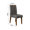Juego de Comedor Di Poretti Celeste 6 Sillas Gris