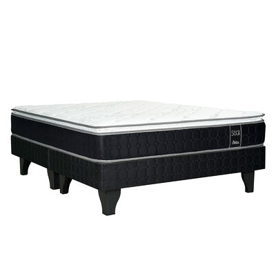 Cama Europea Celta Base Dividida King Black Soul