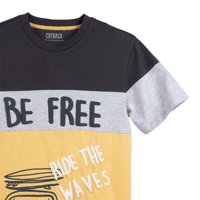 Imagen 2 del producto Polera Manga Corta Niño Cutback Grafito, Naranjo, Negro, Petroleo