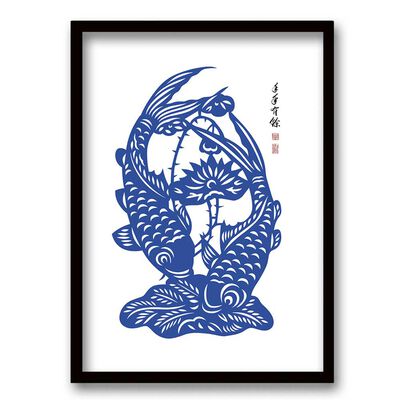 Cuadro Decorativo Retela Fish Japanese 50 x 35 cm