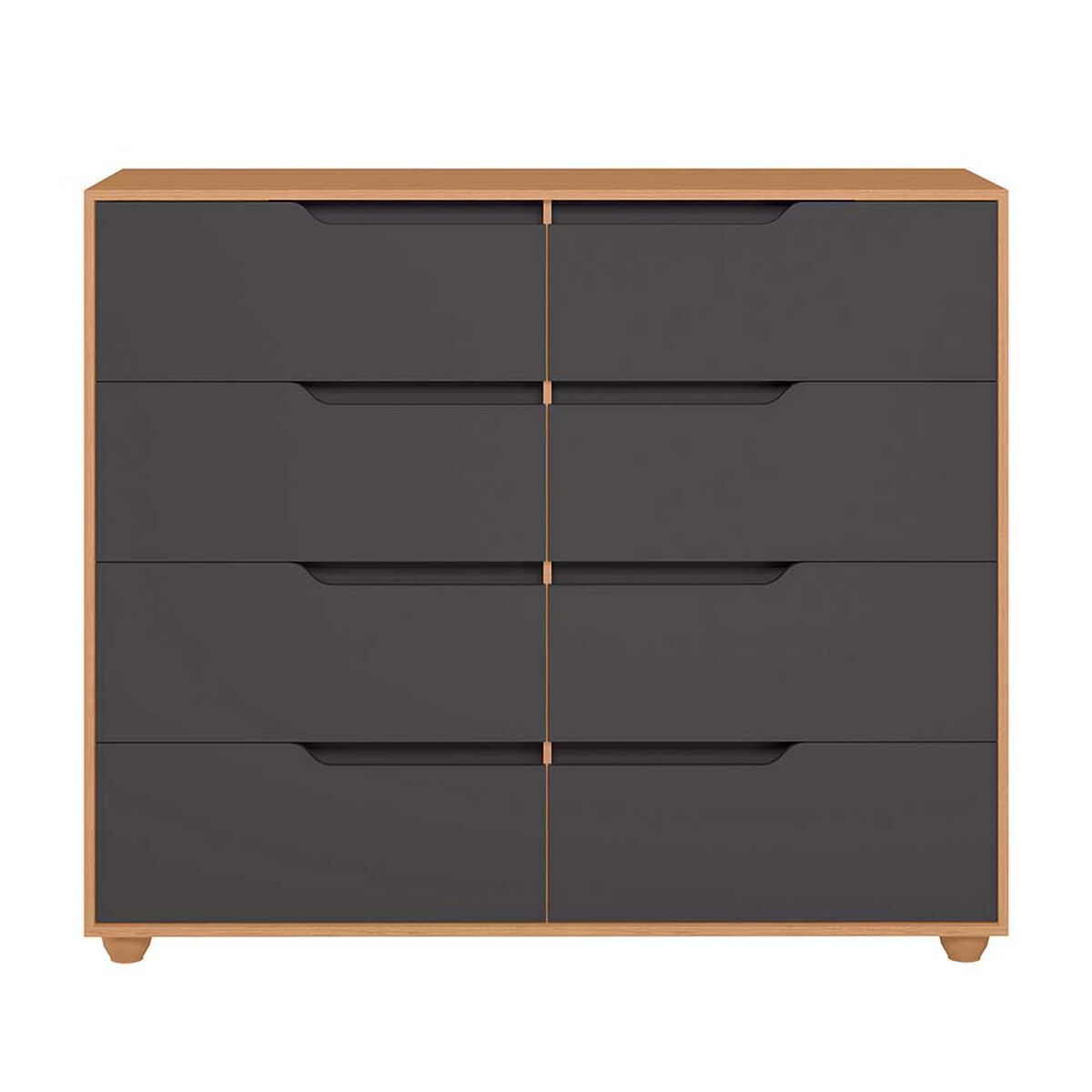 C&oacute;moda Vekkahome Doble Evo 8 Cajones Gris