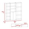 Estante 45 cm + Estante 2 Puertas + Estante 4 Repisas TuHome Home Macadamia