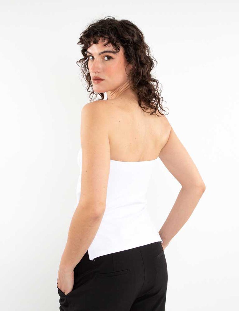 Polera Strapless Mujer Icono