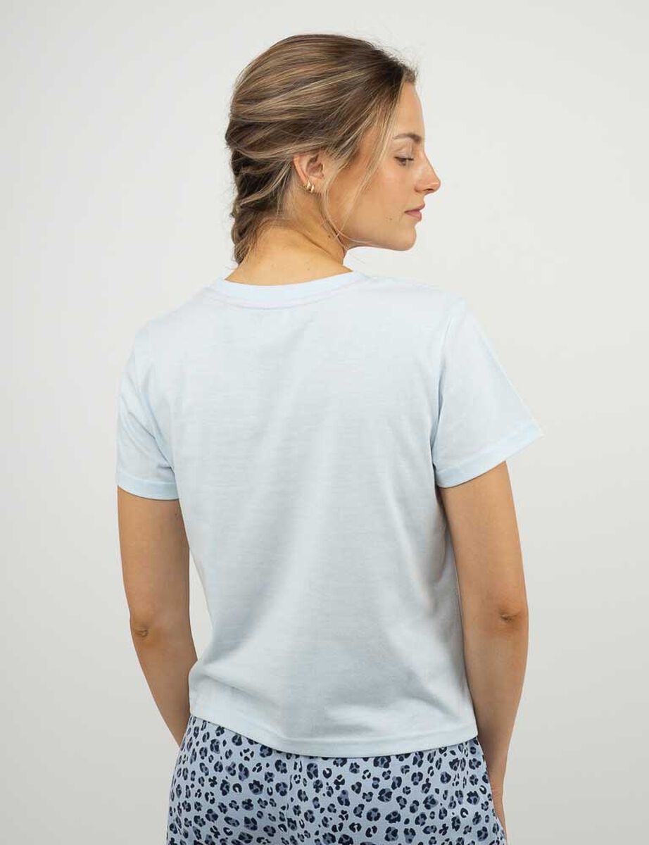Polera de Pijama Con Estampado Manga Corta Mujer Icono