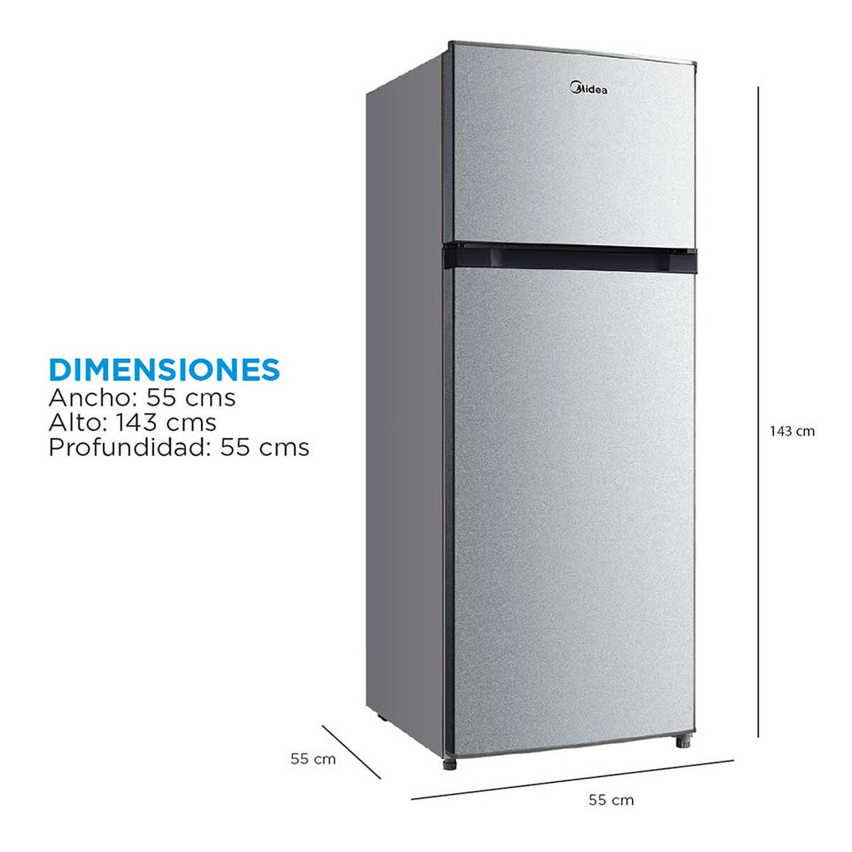 Refrigerador Frío Directo Midea MDRT294FGE50 207 lts.