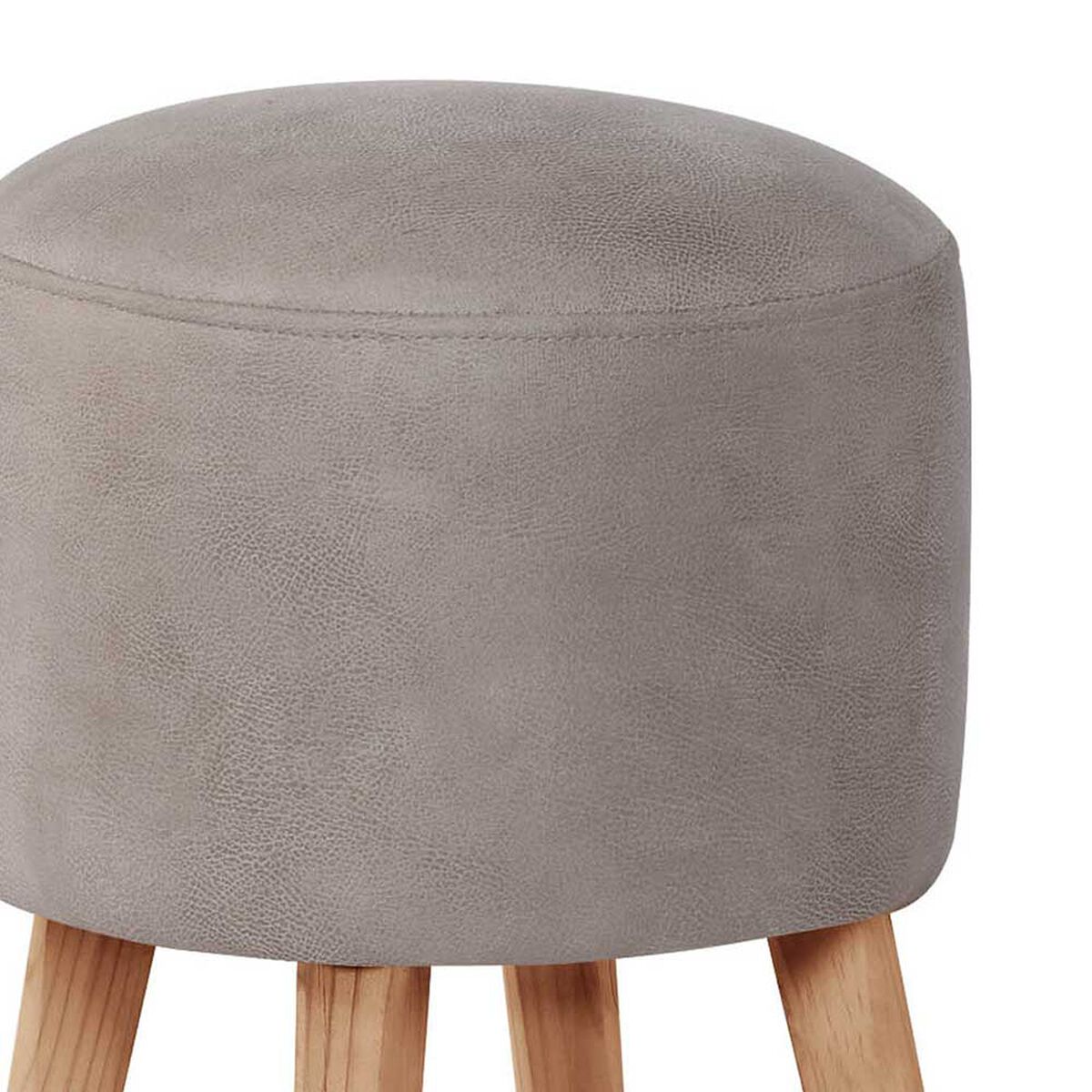 Pouf Latam Home Nantes Cuero Kentucky Gris