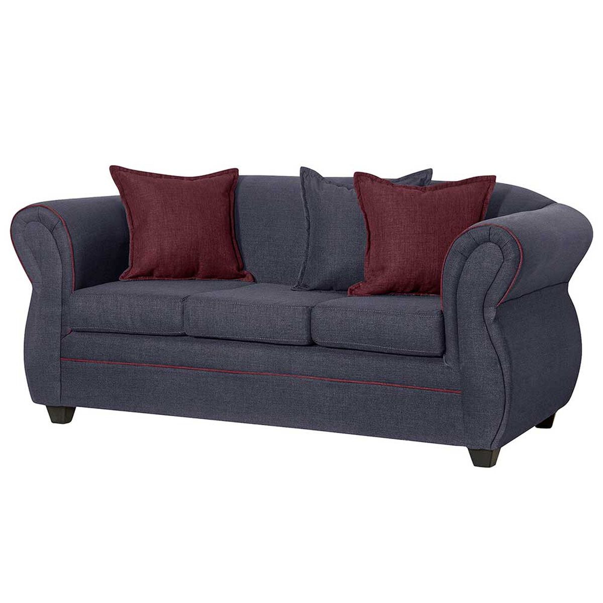 Juego de Living Black Factory Emili 7 Cuerpos Marengo