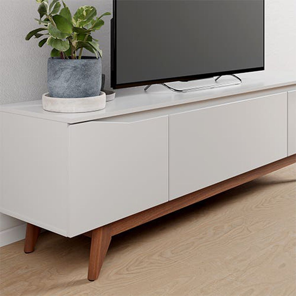 Rack TV Decocasa Flyn Hasta 75" Blanco