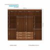 Clóset Altavision Master 8 Puertas 6 Cajones Jatoba Areia