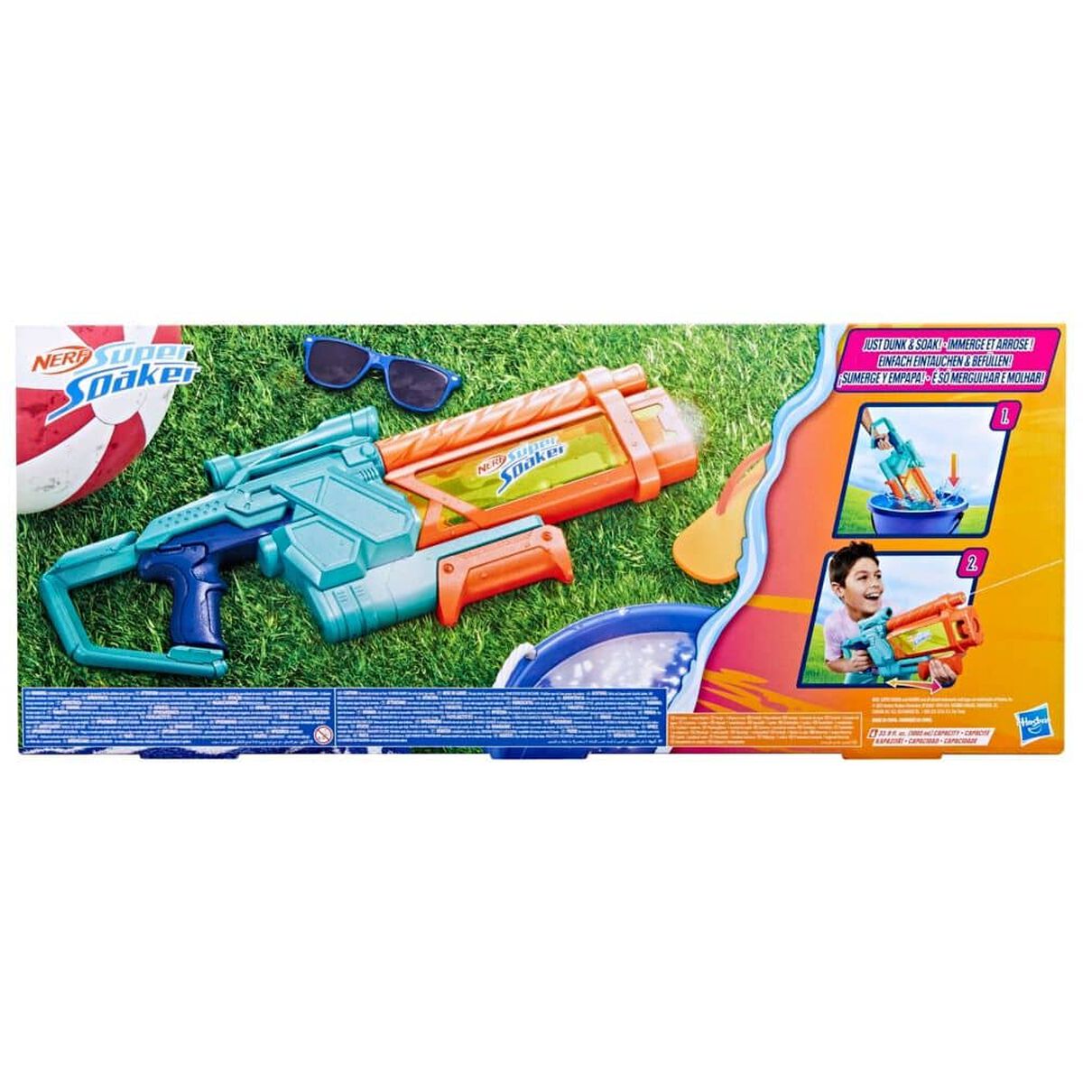 Lanzador de Agua Nerf Super Soaker Mega Dunk-Fill