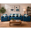 Juego de Living Almore Paris Sof&aacute; 3 Cuerpos + Dos Sillones 1 Cuerpo Azul