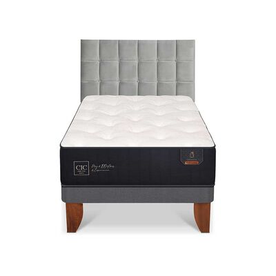 Cama Europea CIC 1,5 Plazas Premium + Respaldo Sile