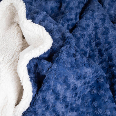 Imagen 2 del producto Manta de Poliéster Doral 1 Plaza Deluxe Azul