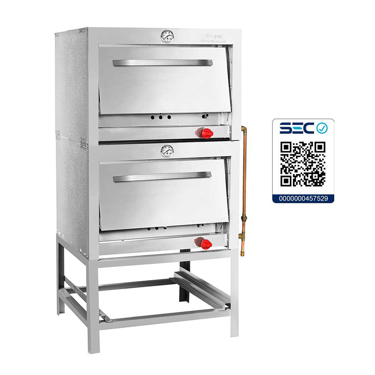 Horno Semi Industrial Ticgas 2 Cámaras Inox 58x65 Gas Licuado