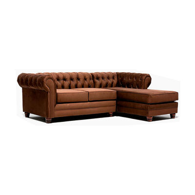 Imagen 1 del producto Sofá Seccional Barra Design Chesterfield Derecho 3 Cuerpos Café