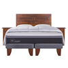 Cama Europea CIC Base Dividida King Ortopedic Advance + Respaldo + 2 Veladores + Almohadas + Plum&oacute;n