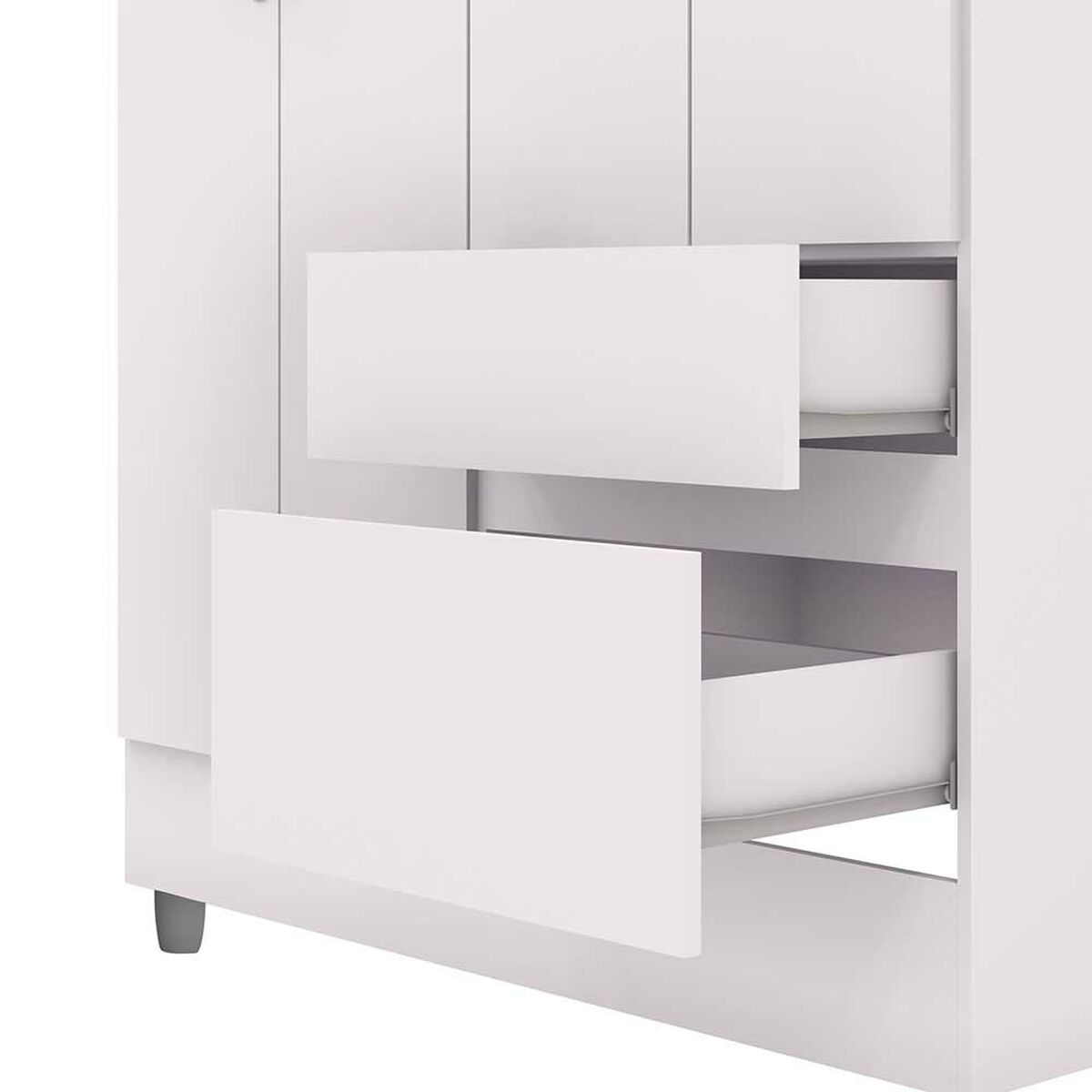 Closet Vekkahome Americano 4 Puertas 2 Cajones Blanca