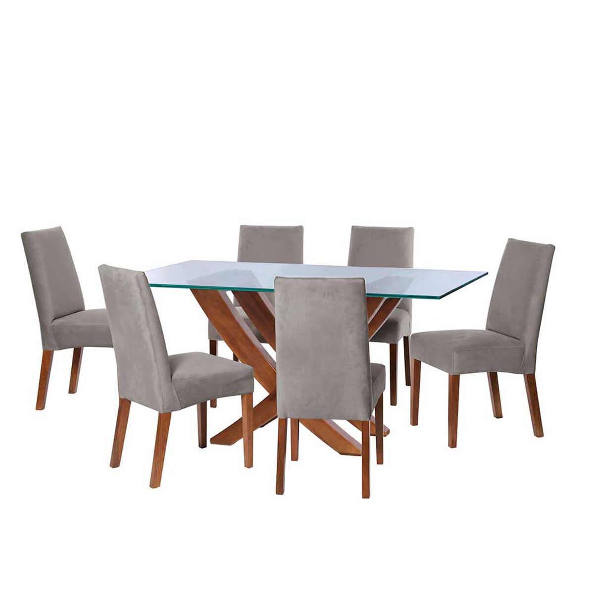 Juego de Comedor Latam Home Alicante 6 Sillas Gris