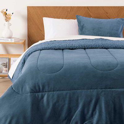 Imagen 1 del producto Plumón Mashini Coral Sherpa 1.5 Plazas Azul