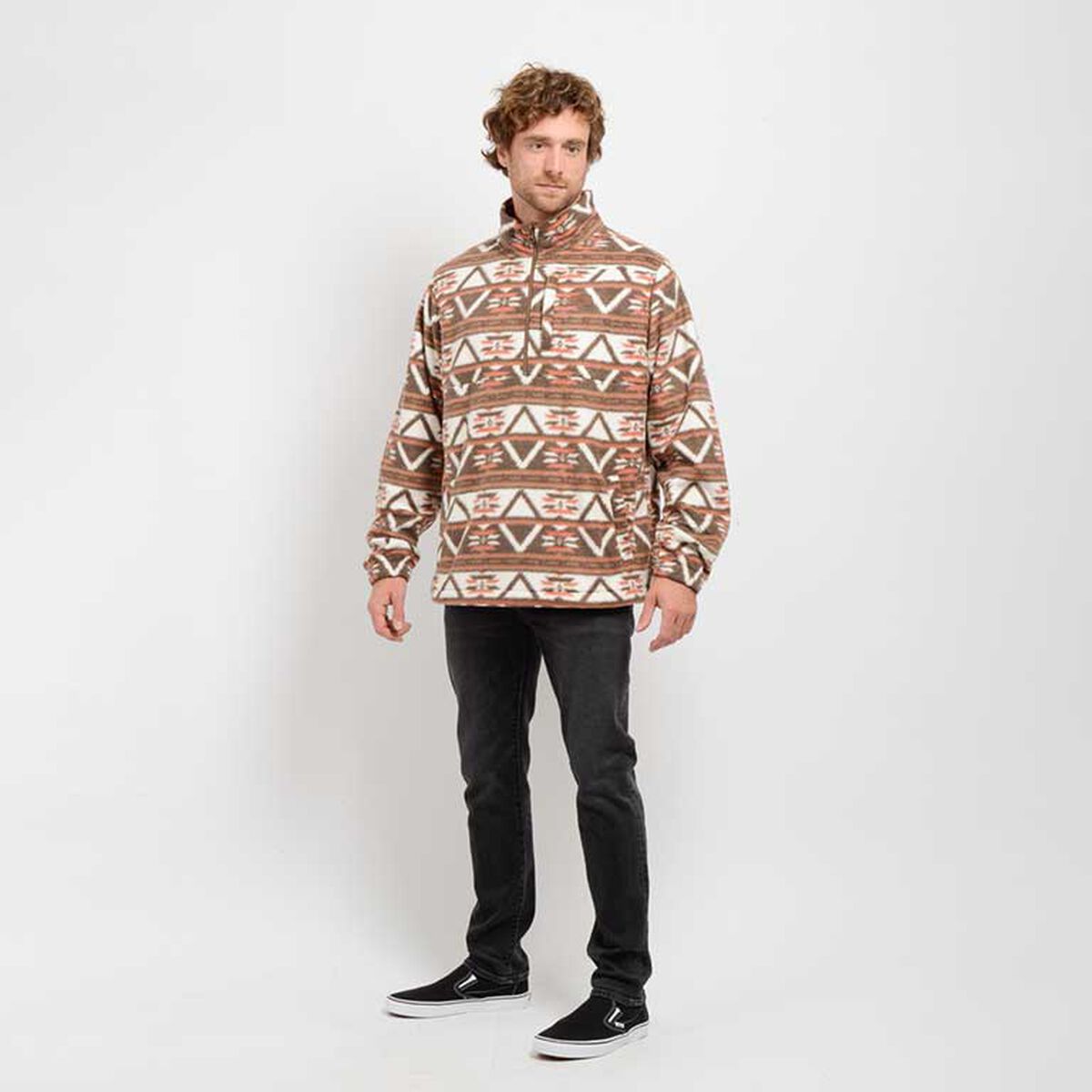 Polerón Estampado Cuello Alto Half Zipper Ajustable Hombre O´neill
