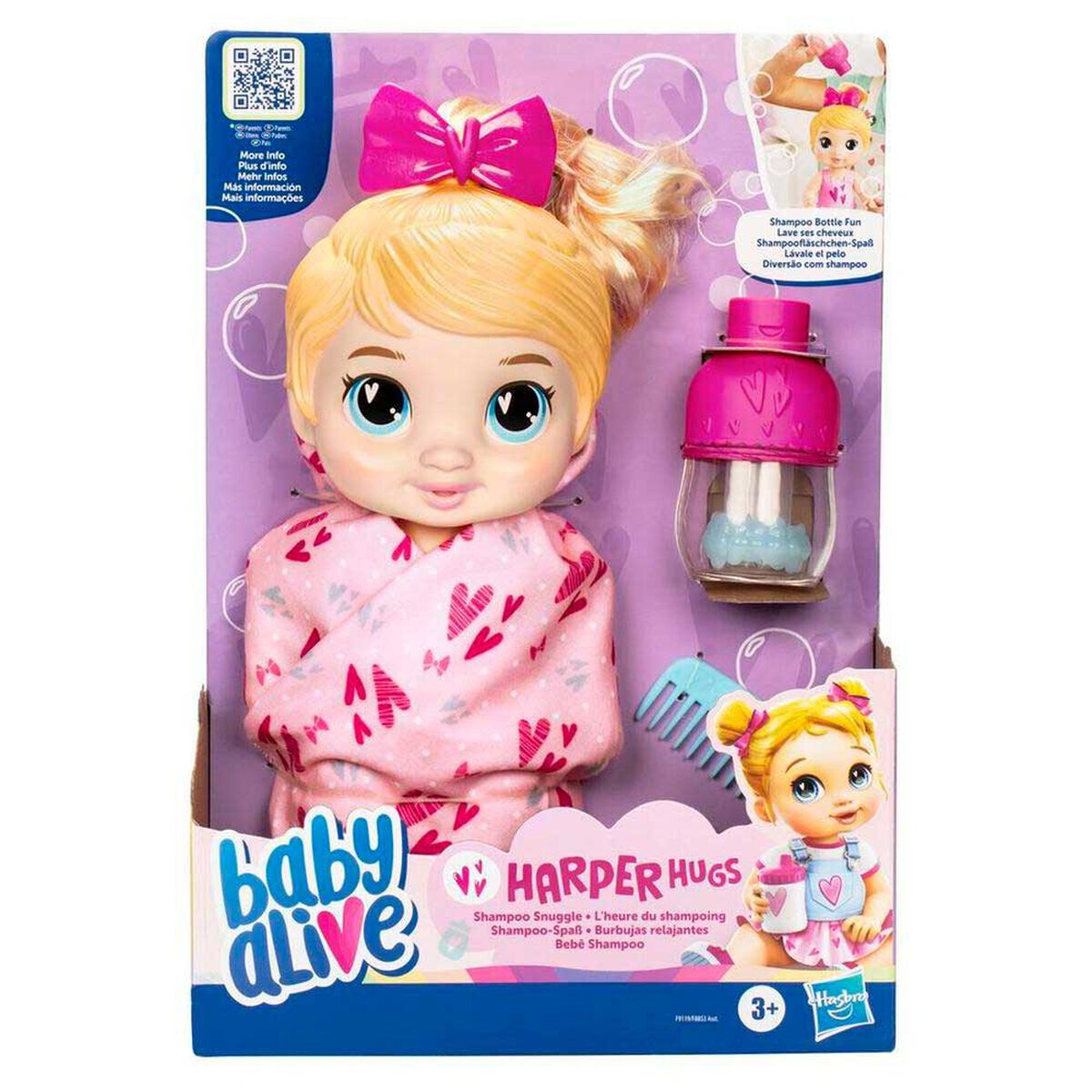 Mu&ntilde;eca Burbujas Relajantes Harper Hugs Cabello Rubio Baby Alive