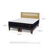 Cama Europea CIC Base Dividida 2 Plazas S&uacute;per Premium + Respaldo Munich Mostaza