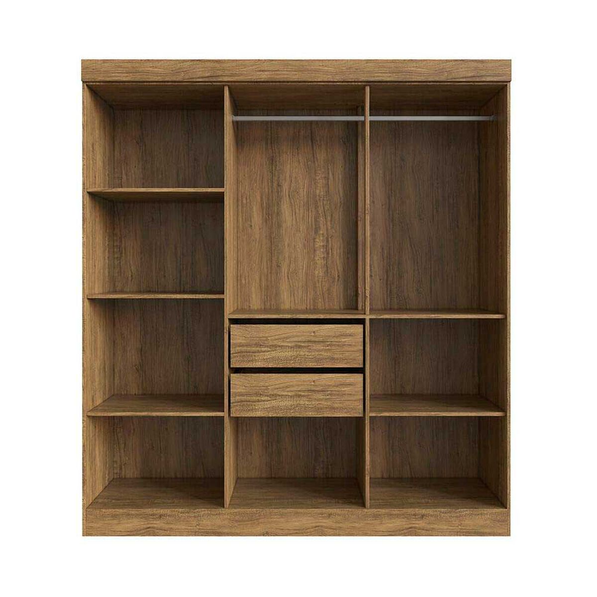 Cl&oacute;set Exit New Xangai 6 Puertas 2 Cajones Nuez y Beige