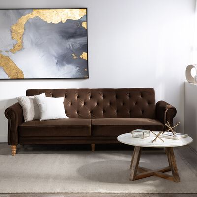 Fut&oacute;n Daniels 3 Cuerpos Cl&aacute;sico Mil&aacute;n Caf&eacute;