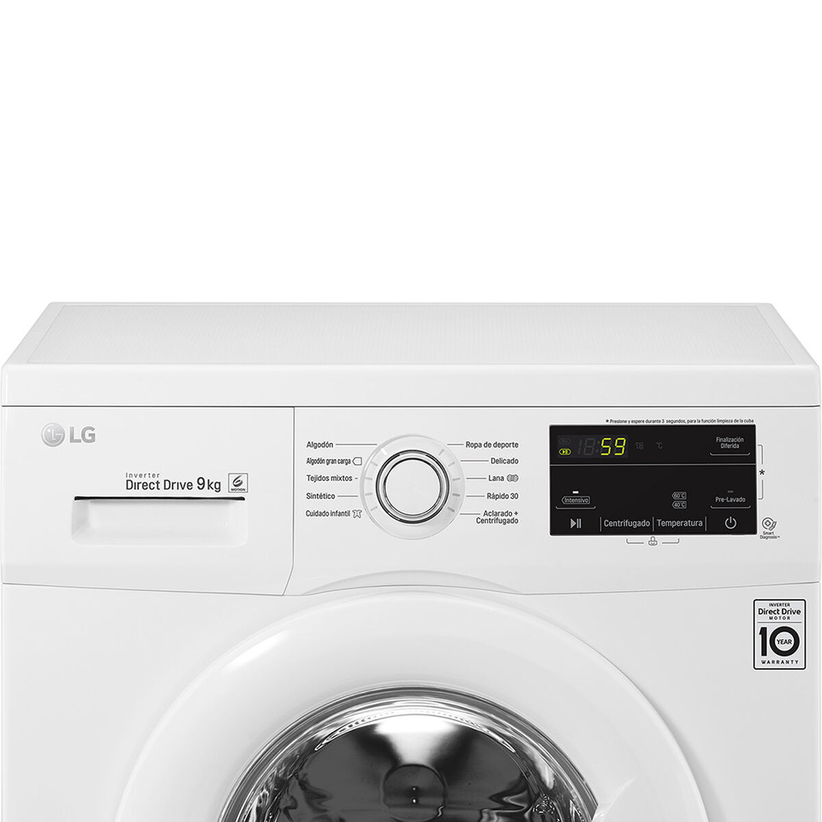 Lavadora Automática LG WM9WE6 9 kg.