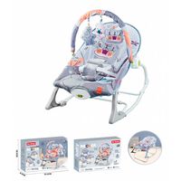 Silla Nido Mecedora con Vibración y Melodía Gris LuBabycas