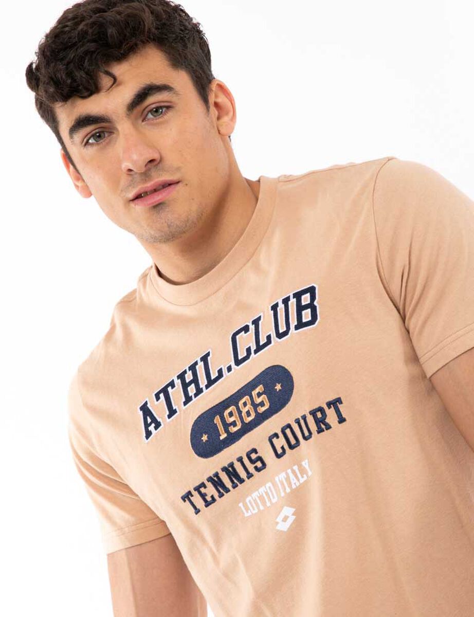 Polera Deportiva Con Estampado Manga Corta Hombre Lotto