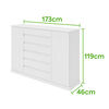 C&oacute;moda Di Poretti Design Vedra 7 Cajones 2 Puertas Blanco