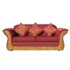Juego de Living Almore Irlanda Sofá 2 Cuerpos + Dos Sillones 1 Cuerpo Rojo