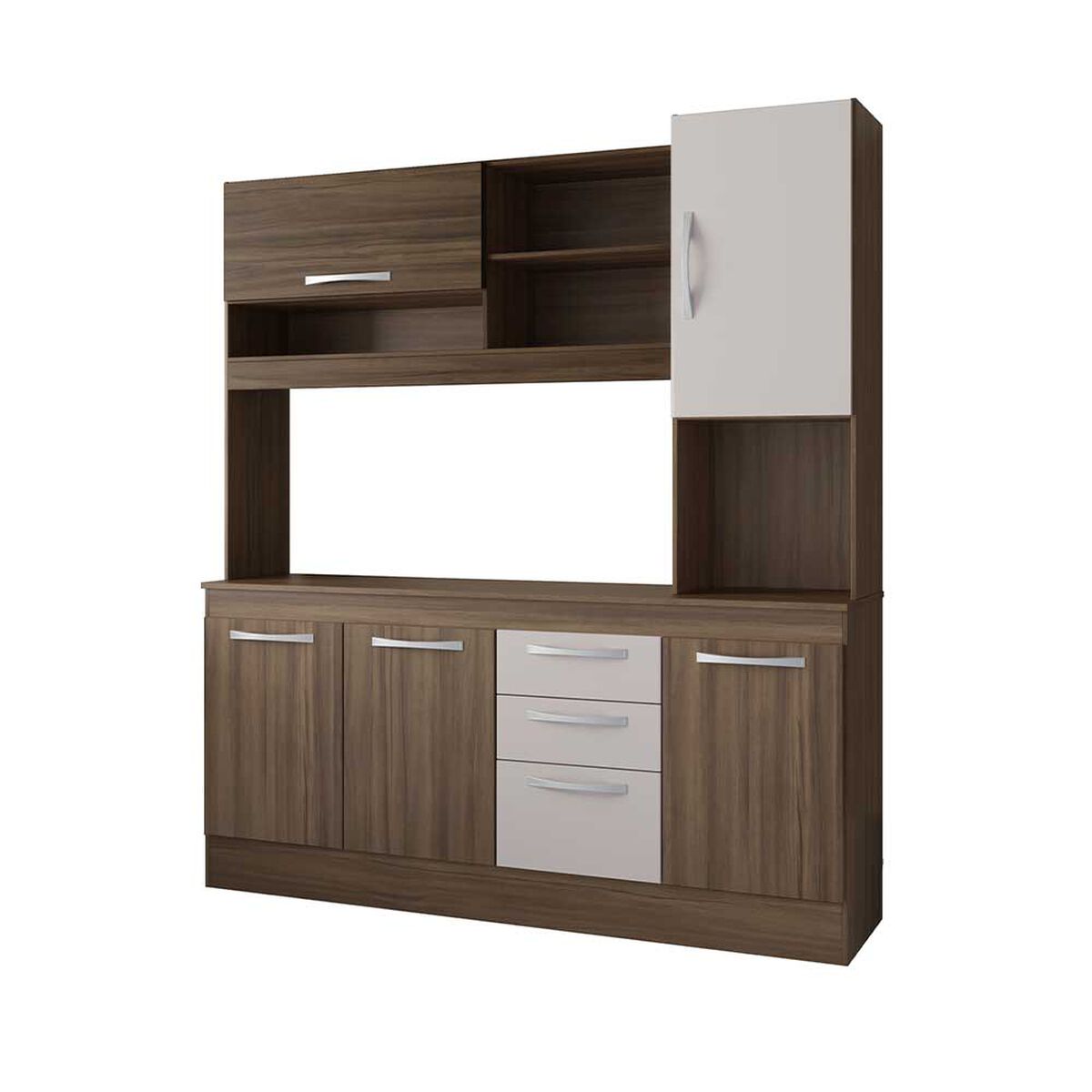 Mueble de Cocina Home Mobili Nuba 5 Puertas 3 Cajones Café