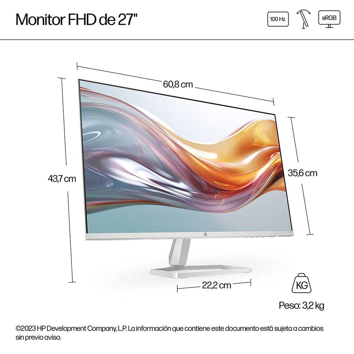 Monitor HP 27" 1920 x 1080 (FHD)