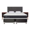Box Spring CIC 2 plazas New Ortopedic + Respaldo + Velador + Almohada Eufrates