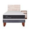 Cama Europea CIC 1,5 Plazas Ortopedic + Respaldo + Velador