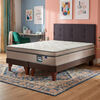 Cama Europea Flex Base Dividida 2 Plazas M&aacute;ximo Cobre + Respaldo Royal Negro