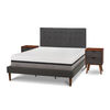Cama Europea CIC Curve King Balance + Respaldo Eufrates + 2 Veladores Niger