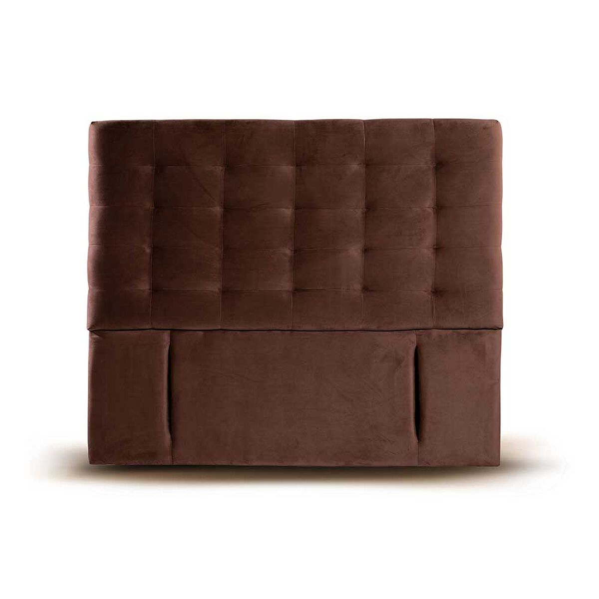 Respaldo Latam Home King Napoles Tela Velvet Chocolate
