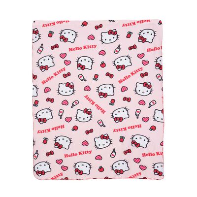 Frazada de Poliéster Hello Kitty 115 x 130 Hello Kitty Multicolor