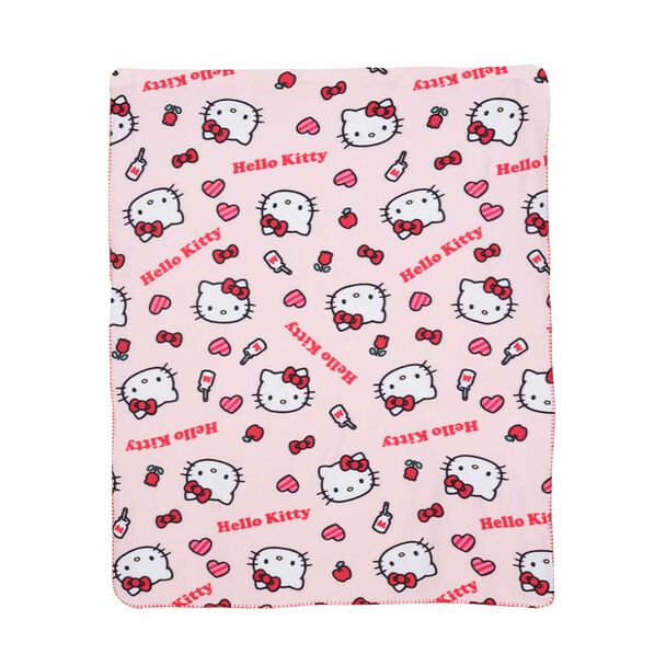 Frazada de Poliéster Hello Kitty 115 x 130 Hello Kitty Multicolor
