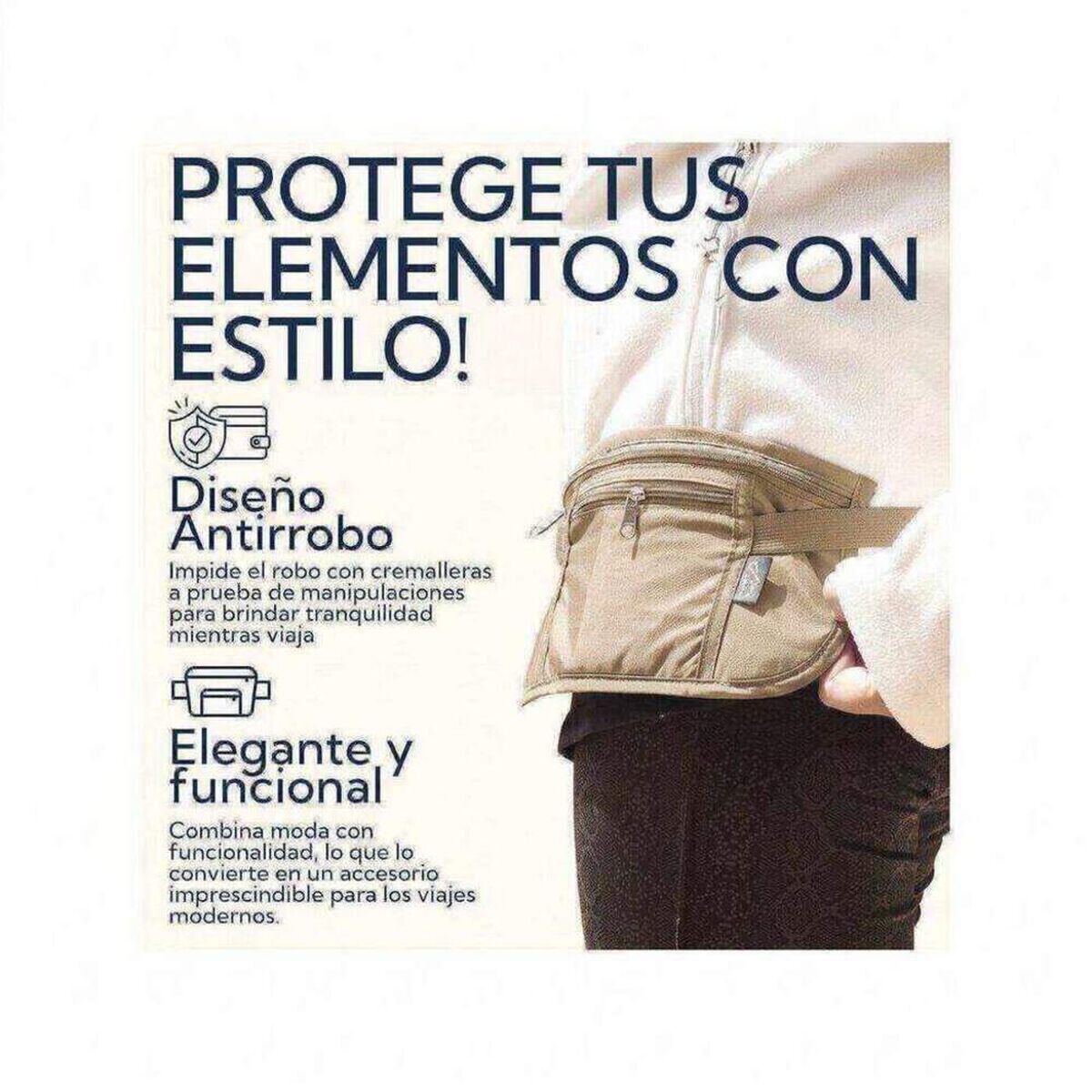 Banano para Viajes Beige Pro Outdoor