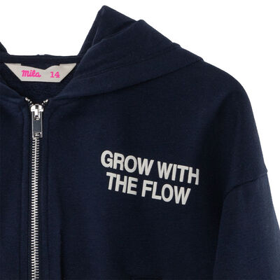 Imagen 2 del producto Polerón con Gorro Niña Mila Azul, Crudo