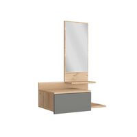 Mueble Recibidor Tuhome Flotante Viena Duna y Plomo